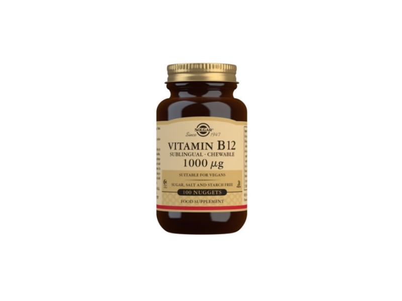 "Solgar Vitamin B12 1000 Μg Sublingual - Kaubare Nuggets - 100 Stück.