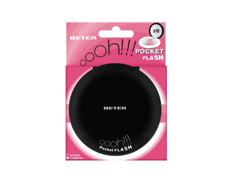 Beter Better Wow! Tvåvägsspegel med LED-ljus x10 Svart | Smink - Sminktillbehör - Sminkspeglar | GameStuff