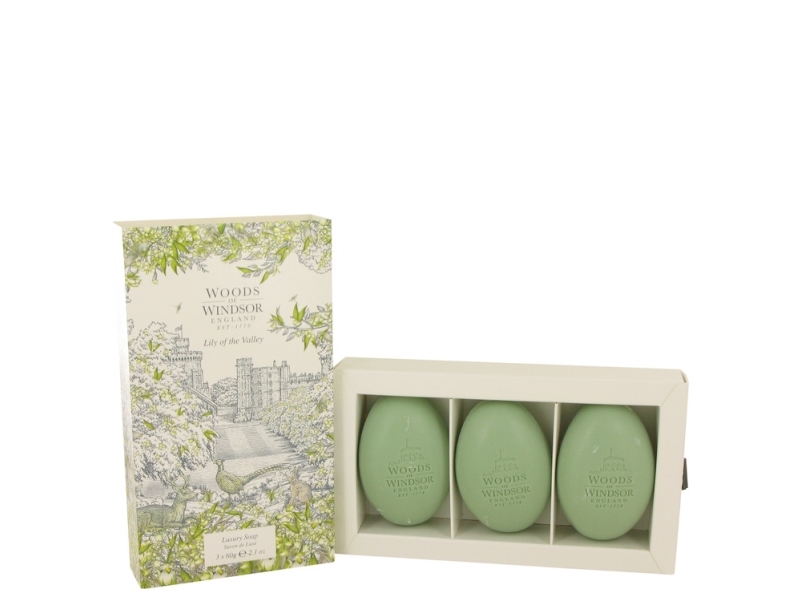 Woods of Windsor Lily Of The Valley plejende massagesæbe 3x60 g