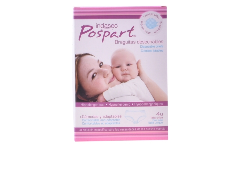 Indasec Pospart vienkartinės kelnaitės 4 vienetai