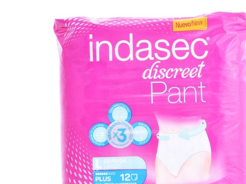 Indasec kelnaitės Plus didelis dydis 12 vnt