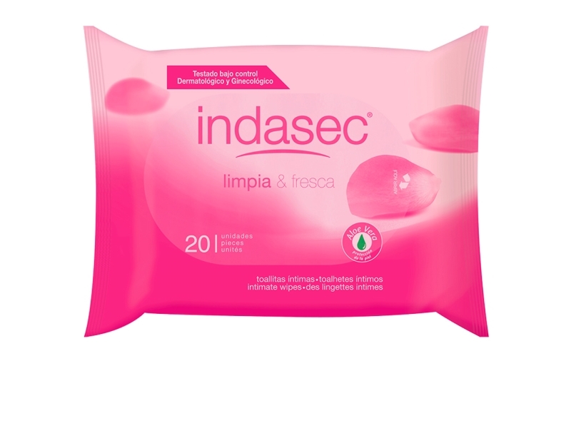 Indasec Clean And Fresh intymios higienos servetėlės 20 vienetų