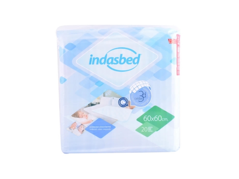 Indasec Indasbed inkontinensbeskytter 60 × 60 cm - 20 stk