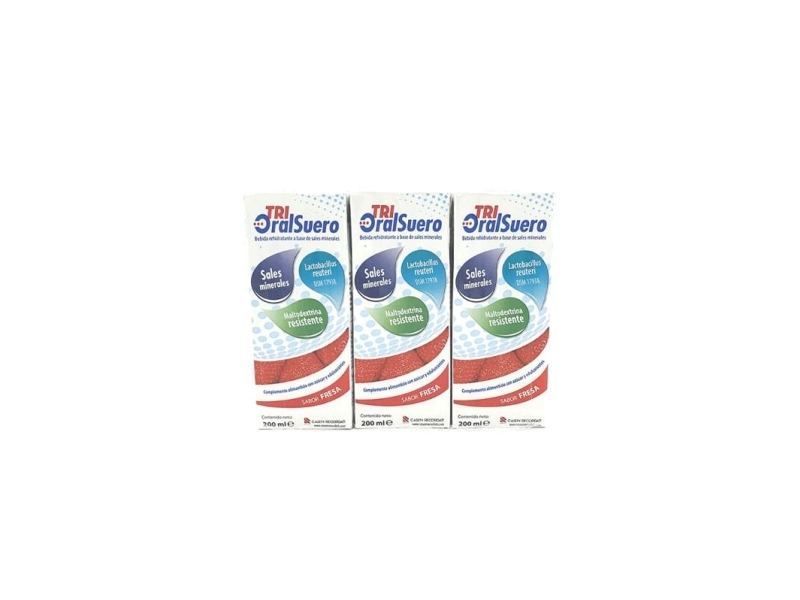 Bioral Trioralsuero Fresa Pack 3 Brick X 200Ml