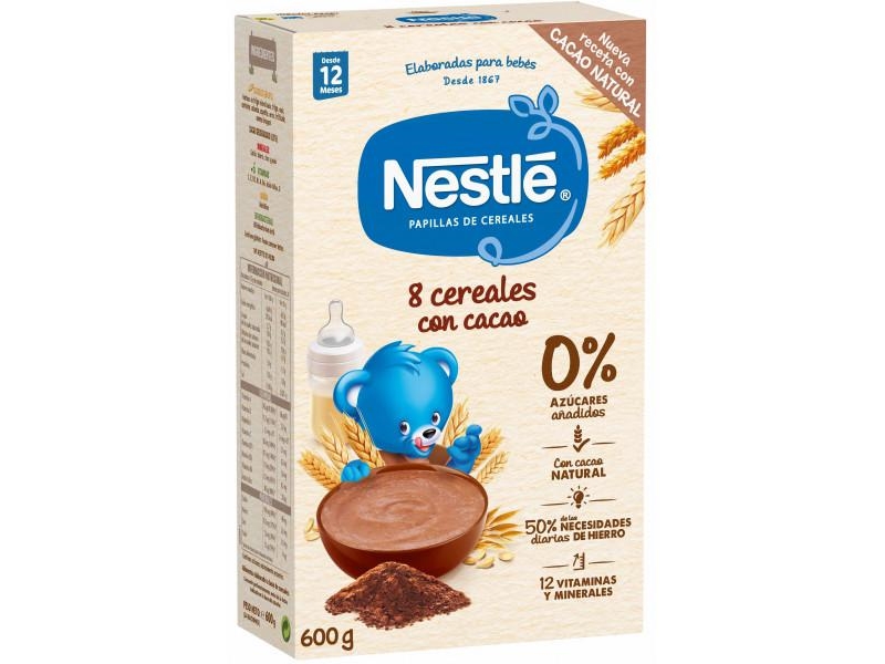 Nestlé grøt 8 korn med kakao 600 g