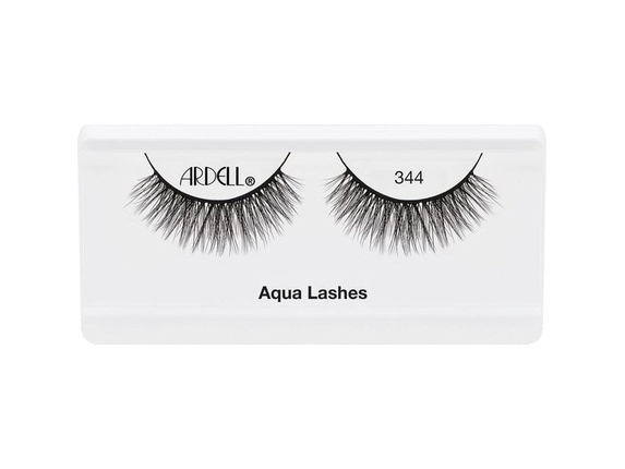 Ardell Aqua Lashes 344 Self-Adhesive Real Hair False Eyelashes - No Glue Needed, Activated By Water - Allergy-Friendly, Vegan & Reusable