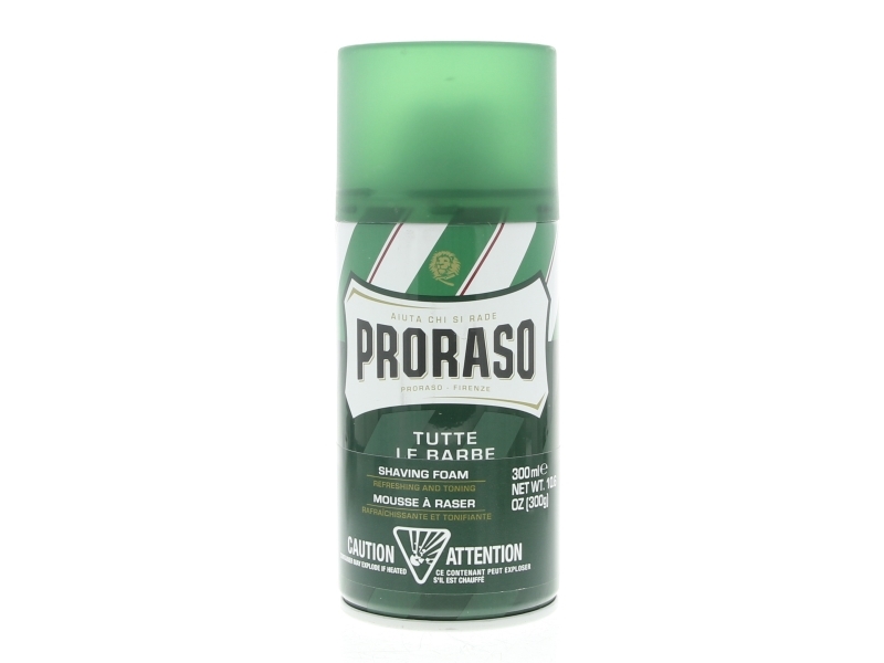 Proraso Green Shaving Foam 300 Ml Refreshing Shaving Foam With Eucalyptus