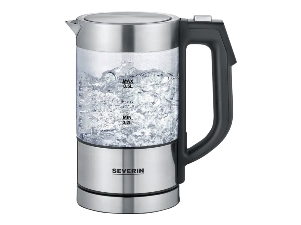 SEVERIN Elkedel WK 3458 - brushed stainless steel/glass - Børstet rustfrit stål/glas - 1100 W