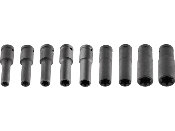 Neo Torx-Einsätze 1/2" 9-Tlg. E10-E24 Crmo