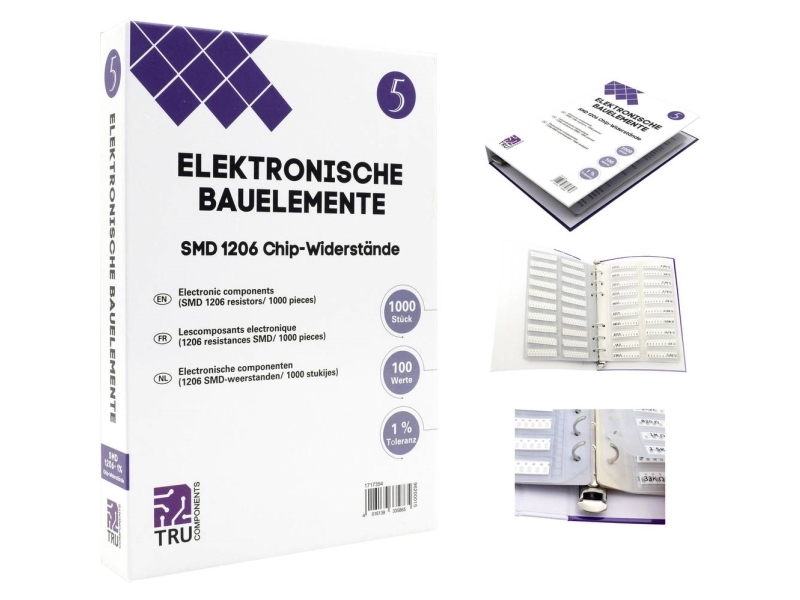 TRU COMPONENTS TC-6869416 Sortiment album SMD 1206 0,25 W 1 % 1000 stk