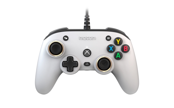 Nacon Pro Compact Controller, Gamepad, Xbox One, Xbox Series S, Xbox Series X, Kabelgebunden, Usb, Weiß, 3 M