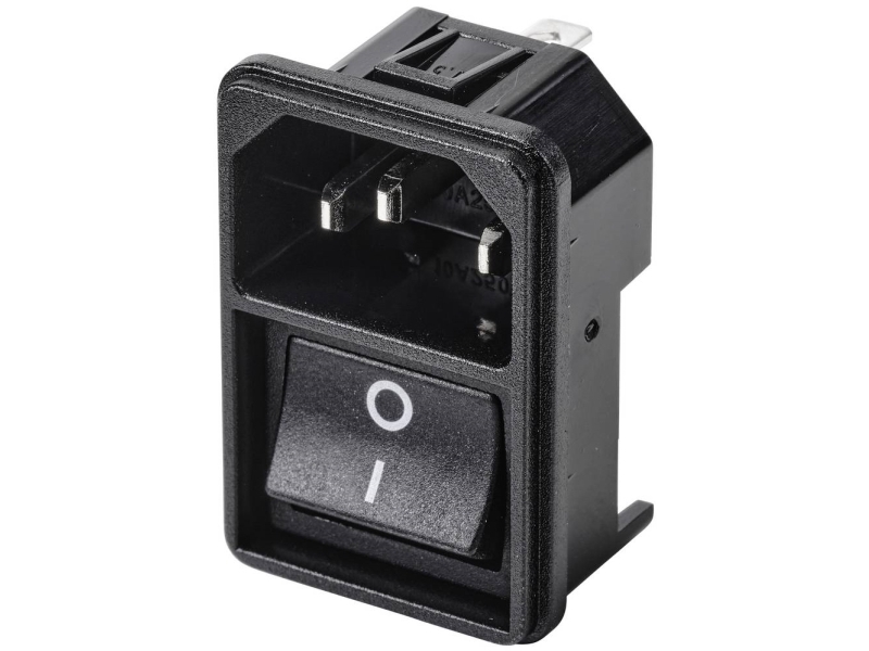 Tru Components Tc-10088380 Iec-Stik C14 Stik, Indbygning Lodret Samlet Poltal: 3 10 A Sort 1 Stk