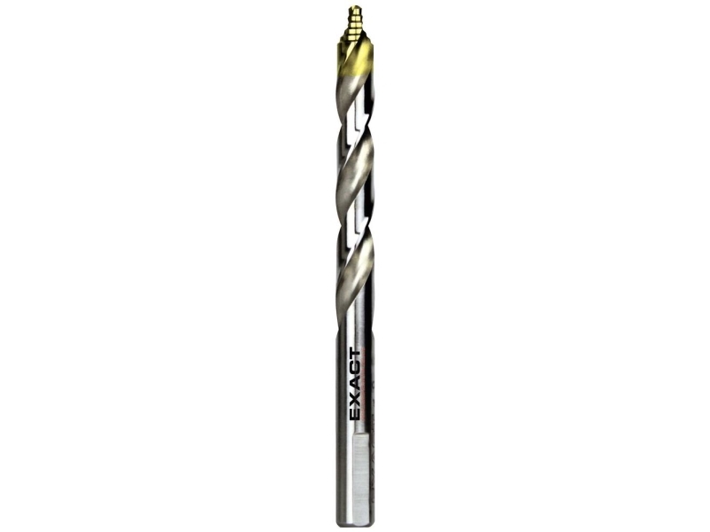 Exact 74835 Spiralbohrer Steptip 3,5 Mm Ve10 Hss Tin-Tip Tin Din 338 3-Flachschaft 10 Stk