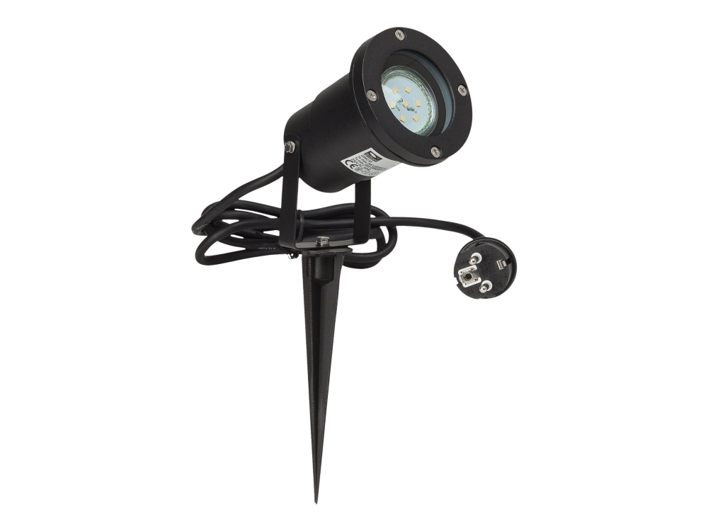 Brilliant Function Janko - Jordspotlys - LED-spot lyspære - GU10 - total: 3 W - klasse A+ - varmt hvidt lys - 3000 K - sort