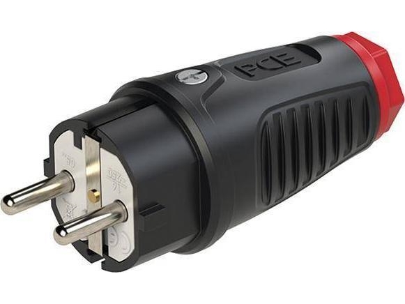 Pce Gummistik 16A 2P+Z 230V Schuko Vde Ip54 /Gummi-Polyamid/ Taurus2 0511-Sr