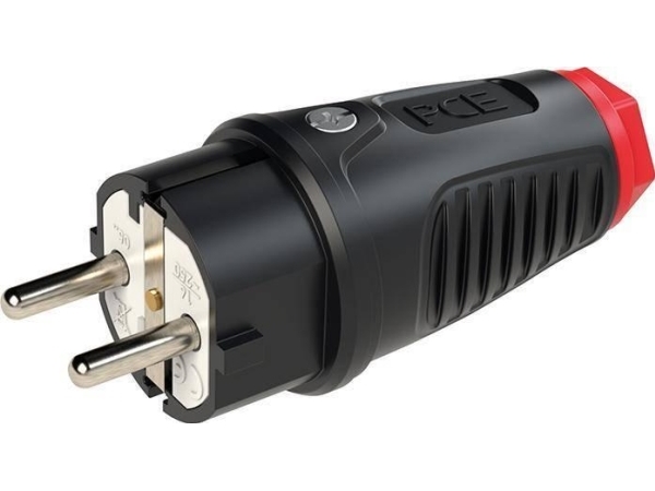 Pce Gummistik 16A 2P + Z 230V Schuko Vde Ip54/Solidt Gummi/Taurus2 0512-Sr