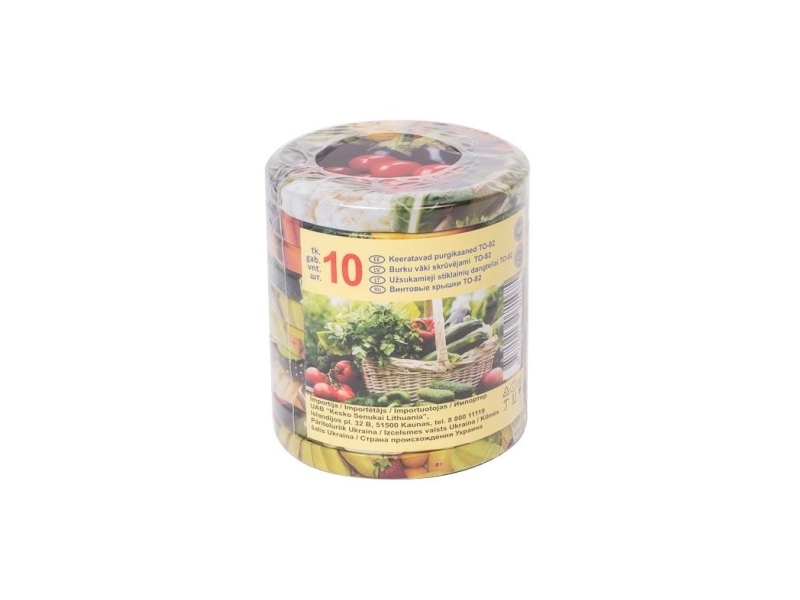 Okko Covers For Jars 10Pcs Asorti 82Mm