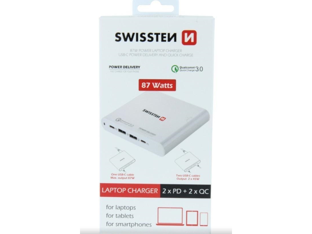 Swissten Usb Adapter Power Supply/network Adapter Swissten 87w 4 Port Usb C Usb A Notebook/macbook