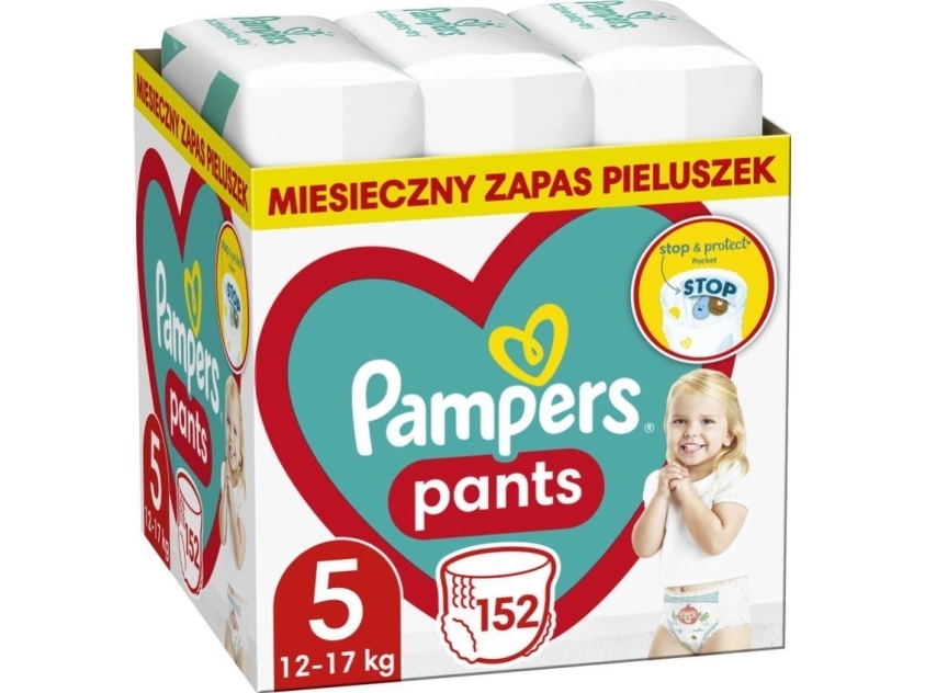Diapers - panties Pampers Pants 5 Size, 12-17kg, 152 pcs. | Baby & barn - Blöjbyte - Blöja | GameStuff