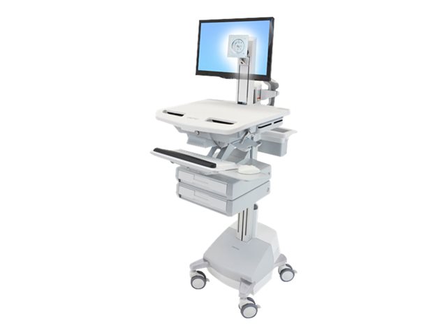 Ergotron Styleview - Wagen Mit Rädern - Für Lcd-Display/Pc-Geräte - Medizinisch - Aluminium, Verzinkter Stahl, Hochwertiger Kunststoff - Grau, Weiß,