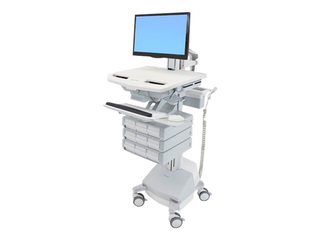 Ergotron Styleview - Wagen Mit Rädern - Offene Architektur - Für Lcd-Display/Pc-Geräte - Medizinisch - Kunststoff, Aluminium, Verzinkter Stahl - Grau