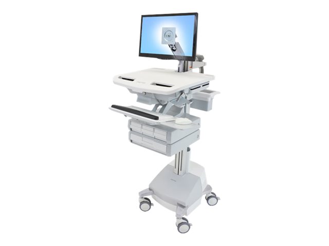 Ergotron Styleview - Wagen Mit Rädern - Offene Architektur - Für Lcd-Display/Pc-Geräte - Medizinisch - Aluminium, Verzinkter Stahl, Hochwertiger Kuns
