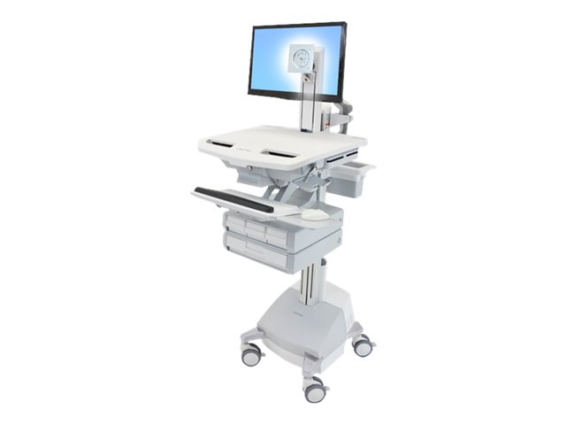 Ergotron Styleview - Wagen Mit Rädern - Für Lcd-Display/Pc-Geräte - Medizinisch - Aluminium, Verzinkter Stahl, Hochwertiger Kunststoff - Grau, Weiß,