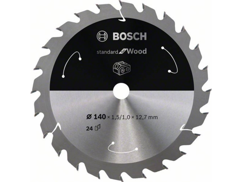 Bosch Rundsavklinge Accu Std Træ 140X12,7Mm24t