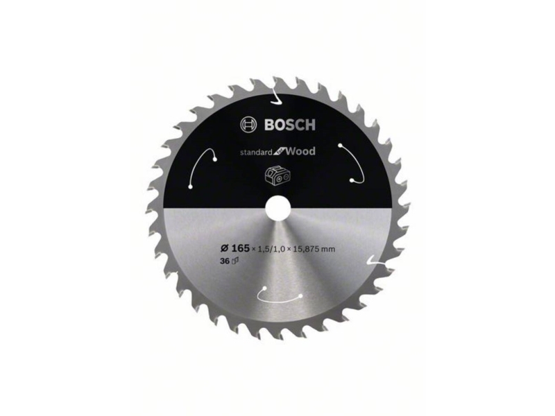 Bosch Standard for Wood-rundsavklinge til batteridrevne save 165x1,5/1x15,875 T36