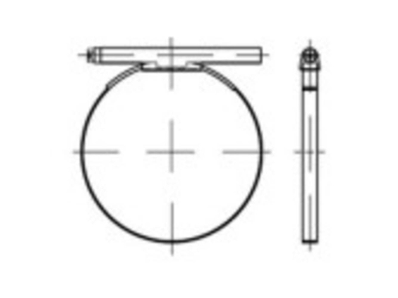 TOOLCRAFT 1066966 Slangespændebånd Spændebånd Rustfrit stål 100 stk
