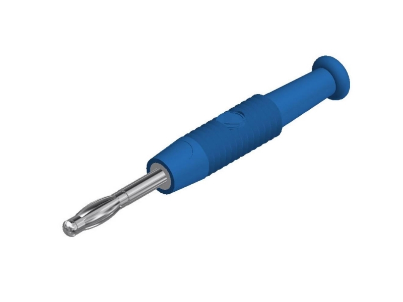 SKS Hirschmann MSTF 2 bl Lamelstik Stik, lige Stift-diameter: 2 mm Blå 1 stk | EL Artiklar - Verktyg för EL - Laboratoriemätningsutrustning | GameStuff