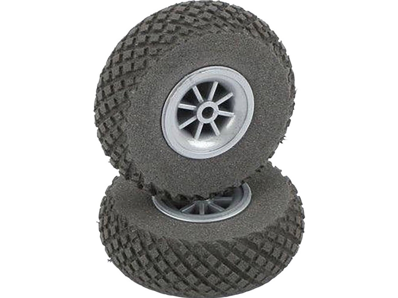 DU-BRO Modelfly skumgummidæk med plasticfælge, Med profil 70 mm 2 stk