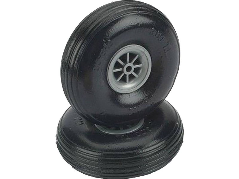 DU-BRO Modelfly skumgummidæk med plasticfælge, Med profil 76 mm 2 stk