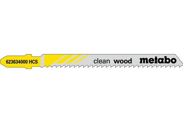 Metabo 623703000, Stiksavklinger, Spånplade, Fiberbræt, Plast, Blødt Træ, High Carbon Steel (Hcs), Grå, Gul, 7,4 Cm, 2,5 Mm