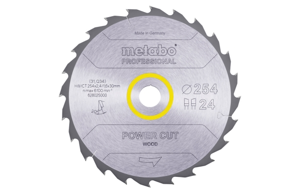 Metabo 628025000, Holz, 25,4 Cm, 3 Cm, Hochgeschwindigkeitsstahl (Hss), 2,4 Mm, Metabo