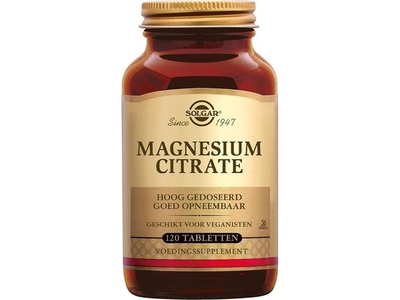 Solgar magnesiumcitrat-tabletter - 120 stk. pr. pakke