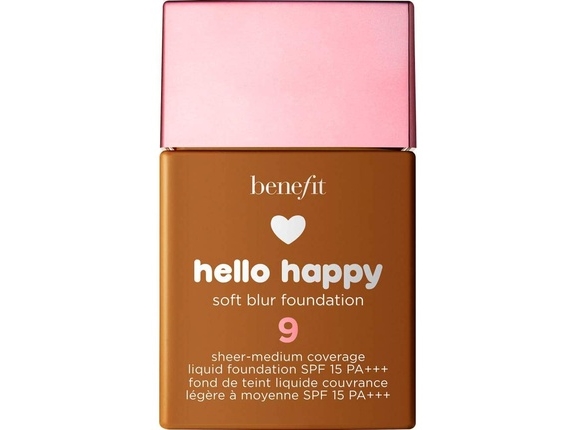 Benefit Hello Happy Soft Blur Flüssige Foundation Matt 09 Deep Neutral Spf 15 30 Ml