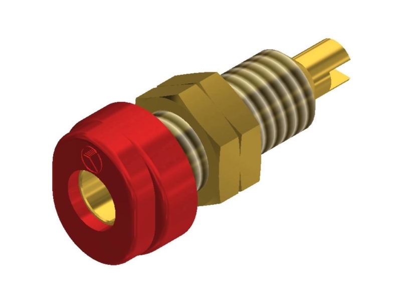 SKS Hirschmann BUG 10 Au Laboratorietilslutning Tilslutning, indbygning lodret Stift-diameter: 4 mm Rød 1 stk | EL Artiklar - Verktyg för EL - Laboratoriemätningsutrustning | GameStuff