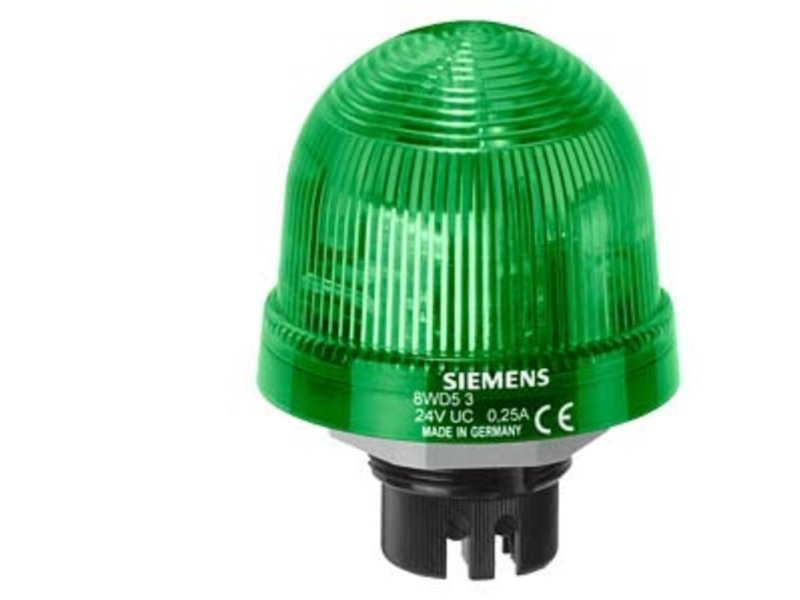 Siemens 8WD5320-5BC 8WD53205BC (Ø x H) 70 mm x 66 mm Grøn 1 stk | Komponenter - Automatiseringsteknik - Signalteknik | GameStuff