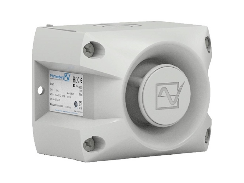 Pfannenberg Lydgiver 23310630101 PA 1 10-57DC M12 7035 Wobbelton, Enkelt tone, Halvtoner, Flere toner, Pulstone 24 V/DC 105 dB