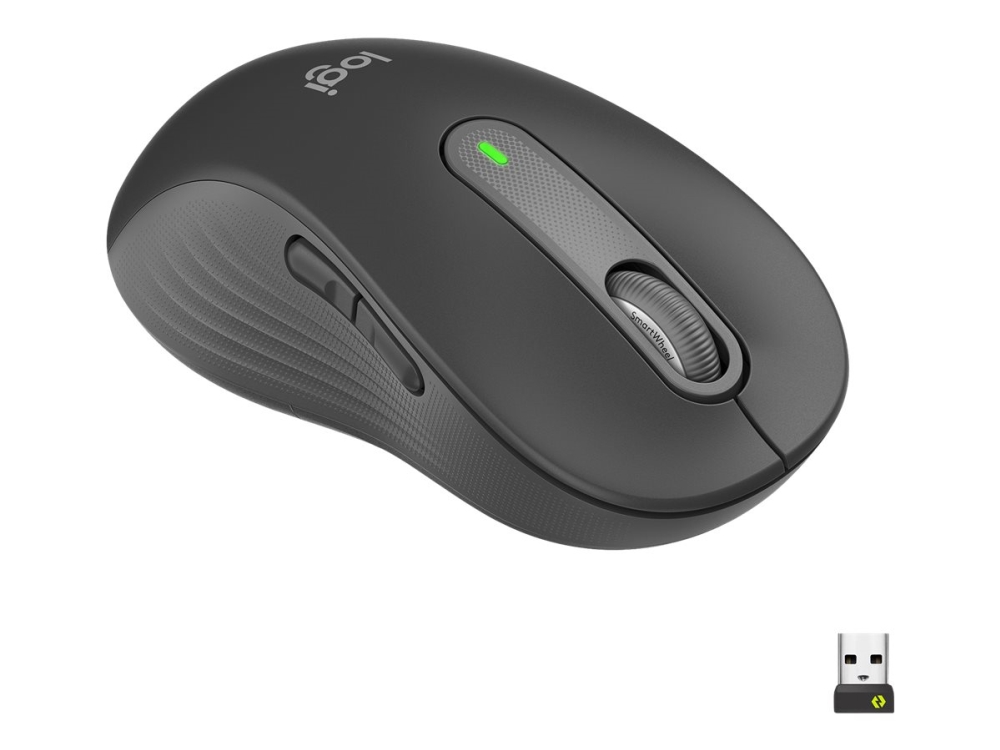 Logitech Signature M650, Linkshändig, Optisch, Rf Wireless + Bluetooth, 2000 Dpi, Graphit