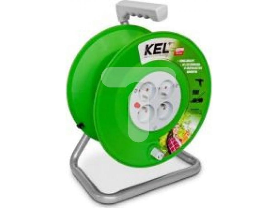 Kabelopruller Tromle 4-Udtag M/ Jord Ip20, Maks. 50 M 3X1,5, W-97082