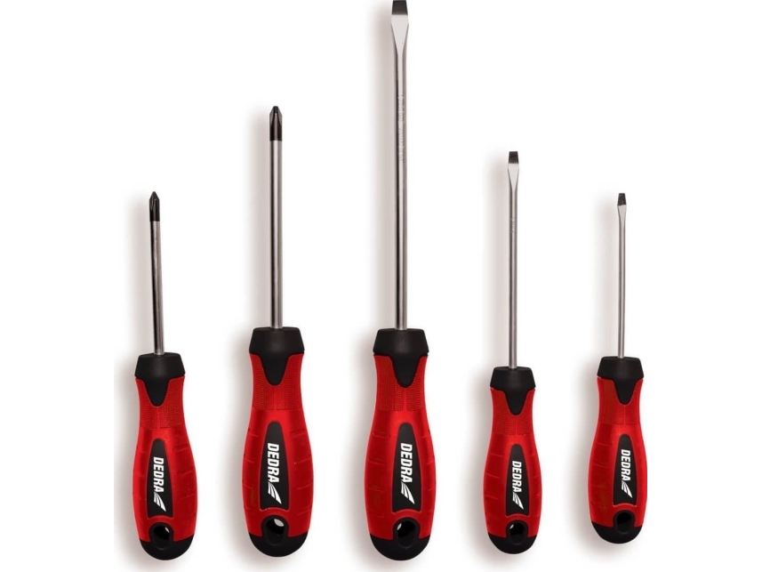 Dedra 5Pcs Screwdriver Set, Crv Steel