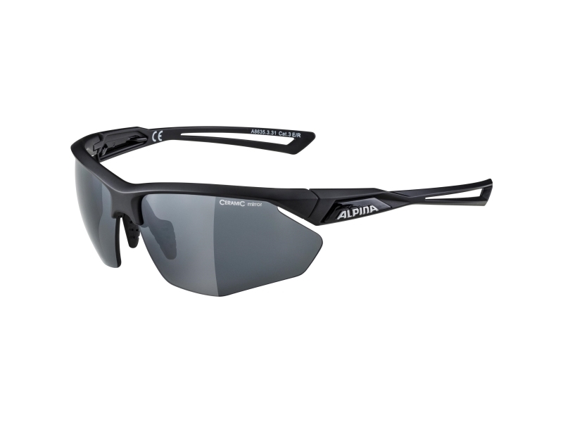 Alpina cykelglasögon NYLOS HR matt svart glas svart spegel Cat.3 | Sport & Träning - Sportutrustning - Övriga | GameStuff