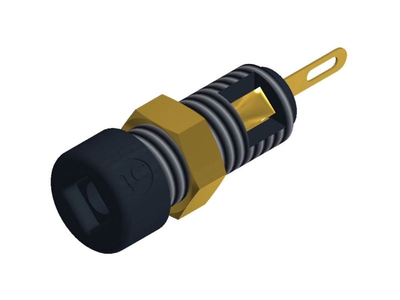 SKS Hirschmann CO MBI 1 Au Miniatyrlaboratorieanslutning Anslutning, infälld vertikal Stiftdiameter: 2 mm Svart 1 st | EL Artiklar - Verktyg för EL - Laboratoriemätningsutrustning | GameStuff