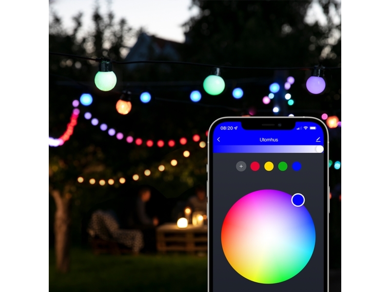 Lite Bulb Moments LBM 10 m älykäs ulkovalaisinketju - 50 x LED