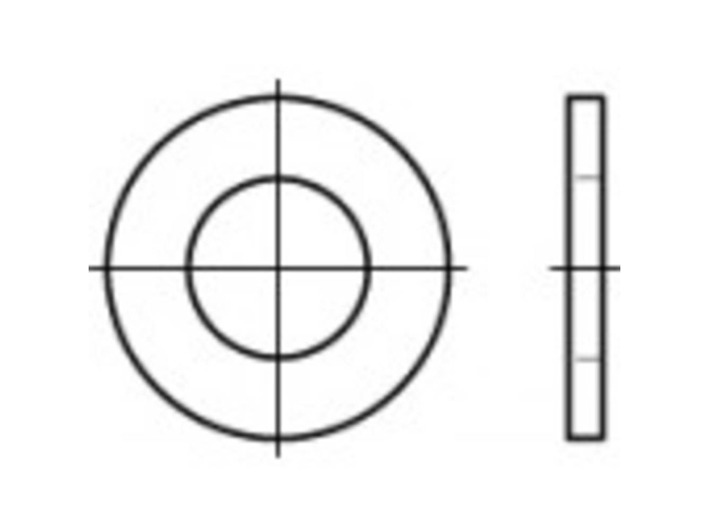 Mellemlægsskive 17.5 Mm 30 Mm Stål 100 Stk Toolcraft 105542