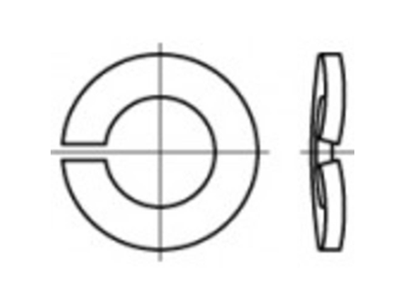TOOLCRAFT 105858 Fjederring Indvendig diameter: 20.2 mm DIN 128 Fjederstål Varmegalvaniseret 100 stk