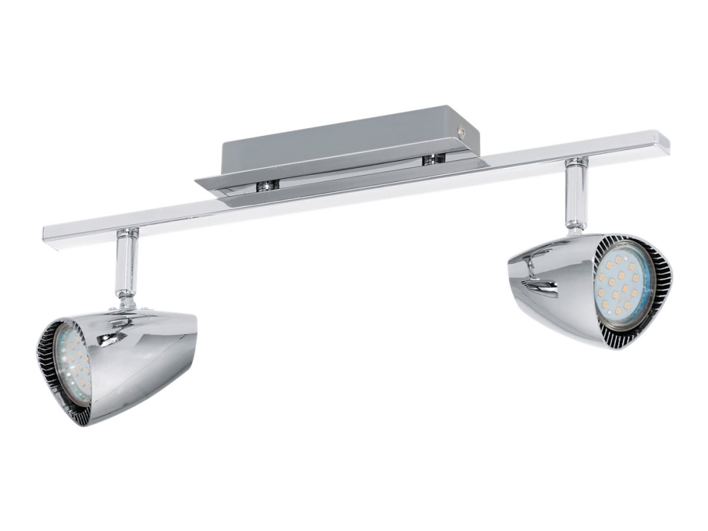 Eglo Corbera - Spotlight - LED-spotlight x 2 - GU10 - 3 W (motsvarande 23 W) - klass A+ - varmt vitt ljus - 3000 K - krom | Belysning - Ljuskälla - GU10 Ljuskälla | GameStuff
