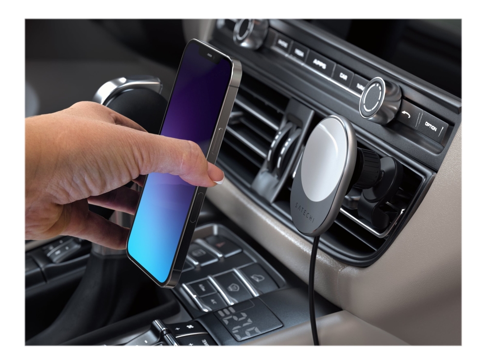 Satechi ST-MCMWCM - Trådløs opladningspude - 7.5 Watt - for Apple iPhone 12, 12 mini, 12 Pro, 12 Pro Max, 13, 13 mini, 13 Pro, 13 Pro Max